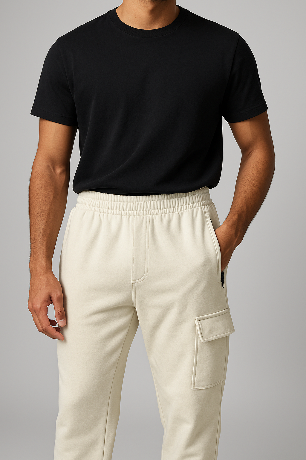 Veren Cream Cargo Trousers