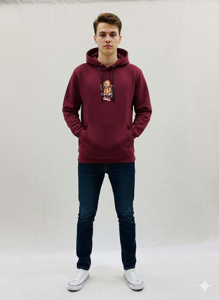 Maroon Graphic Hoodie (VEREN)