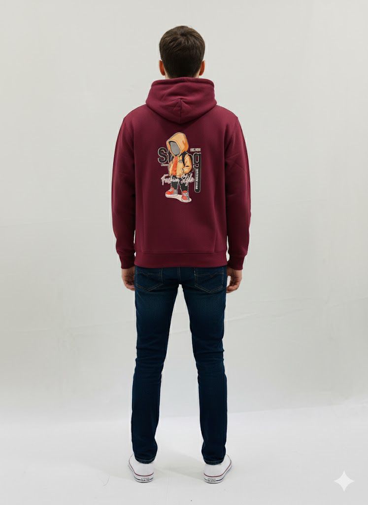 Maroon Graphic Hoodie (VEREN)