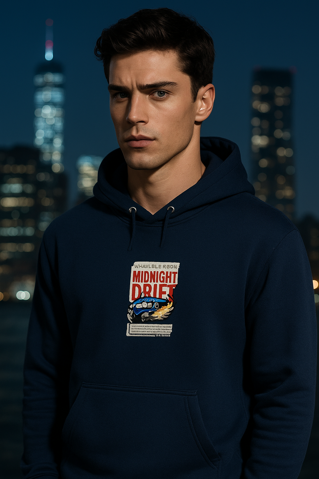 Midnight Drift Graphic Hoodie.