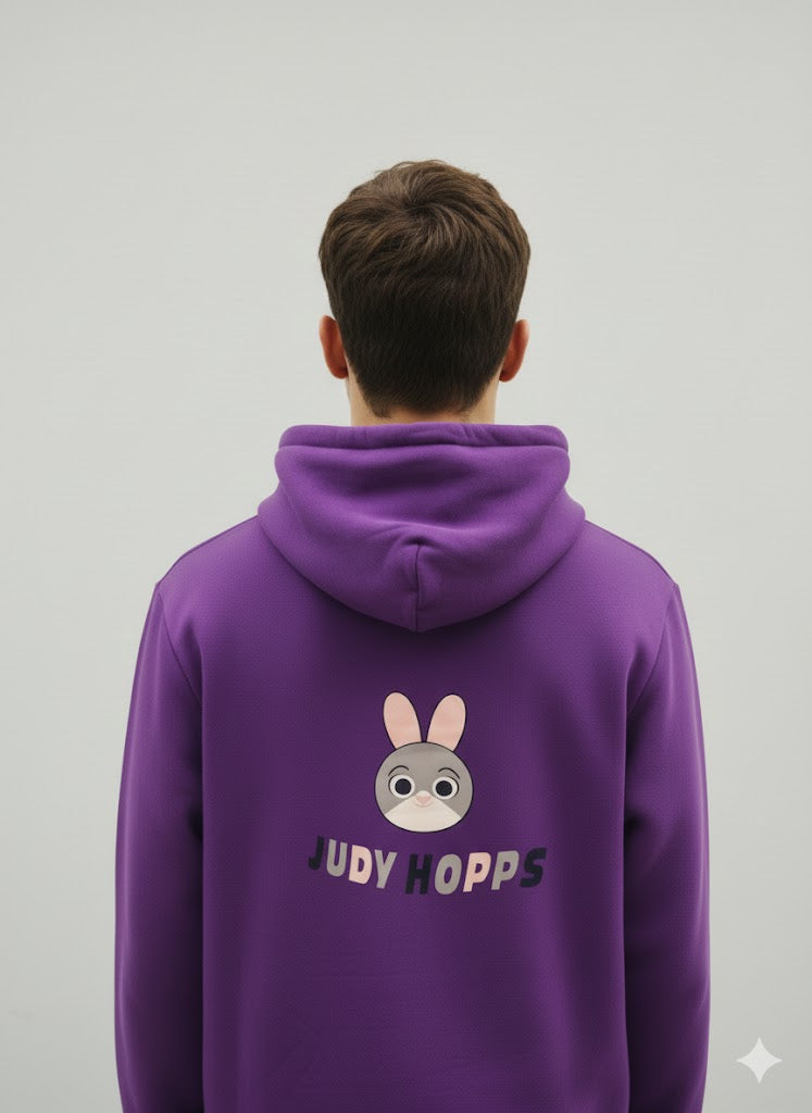 Purple “HOPPS” Minimalist Hoodie
