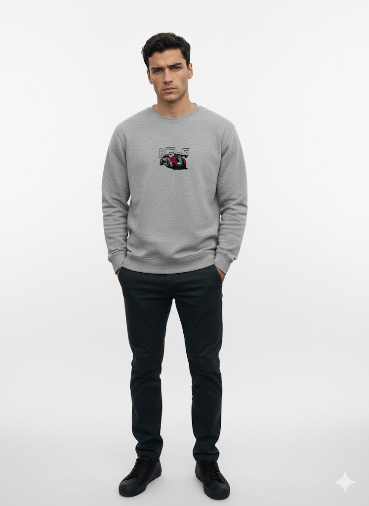 KP-5 Motorsport Graphic Crewneck Sweatshirt - Ash Gray